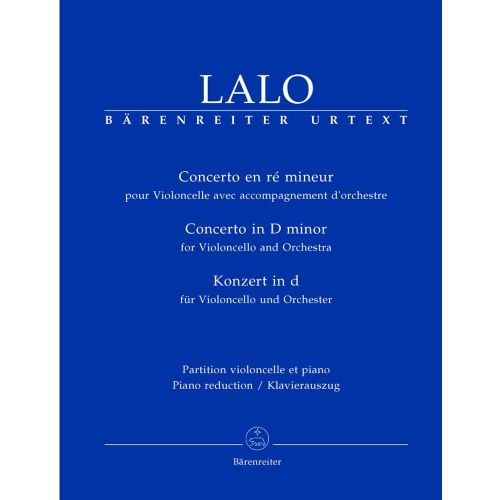 Lalo Edouard - Concerto En Re Mineur - Violoncelle, Piano