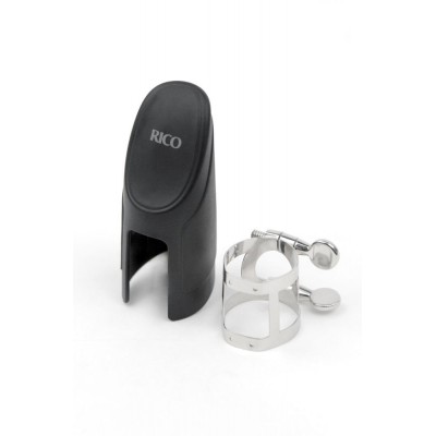 Ligature Couvre-bec Rico Sax Soprano Plaquée Nickel