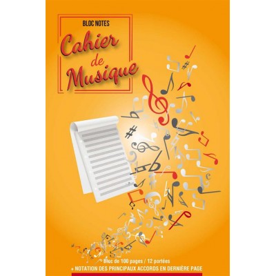Cahier De Musique 12 Portées (bloc)
