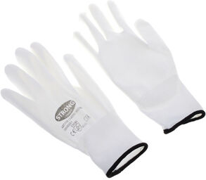 Nylon gloves white size 9 blanc