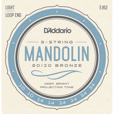 EJ62 80/20 Bronze Mandolin Strings Light 10-34