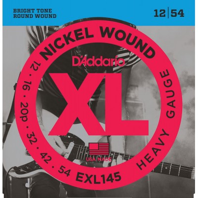 EXL145 NICKEL WOUND HEAVY 12-54 WITH PLAIN STEEL 3RD