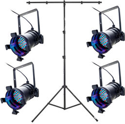 LED PAR 36 Black Bundle Noir