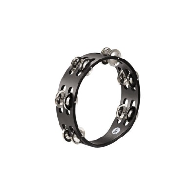 Tambourin Bois 8 Noir Cymbale Acier