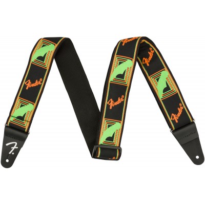 Neon Monogrammed Strap, Green / Orange