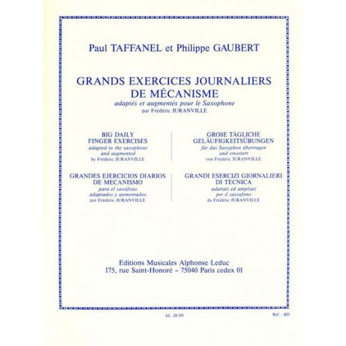 Taffanel/gaubert - Grands Exercices Journaliers - Saxophone