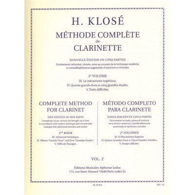 Klose H. - Methode Complete De Clarinette Vol.2