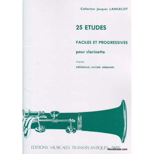 25 Etudes Faciles et Progressives - Clarinette