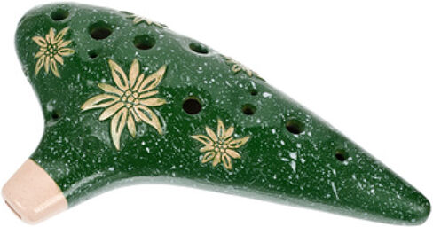 12H Ocarina C3 Edelweis green Vert glacé avec motif élégant edelweiss