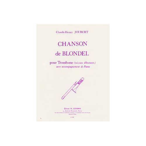 Joubert - Chanson De Blondel - Trombone et Piano