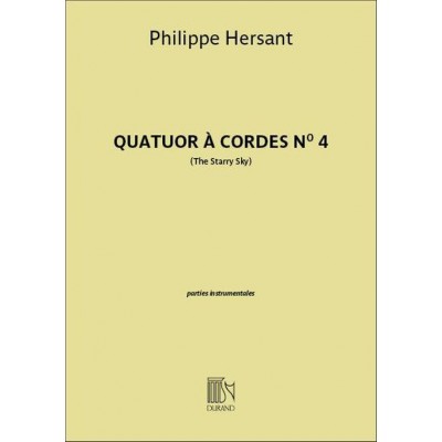 Hersant Philippe - Quatuor A Cordes N°4