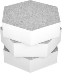 Hexagon Melamine Light Grey 75 Gris clair