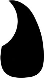 D-28 Style Pickguard Black black