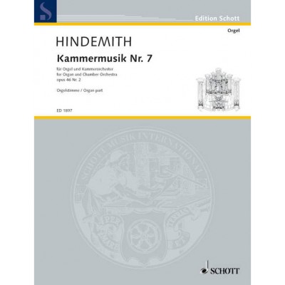 Hindemith - Chamber Music No. 7 Op. 46/2 - Orgue et Chamber Orchestre