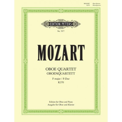 Mozart Wolfgang Amadeus - Oboe Quartet In F K.370 (arranged For Oboe And Piano) - Oboe And Piano