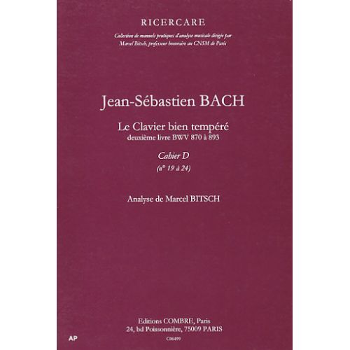 Bach - Clavier Bien Tempéré-livre 2-D - Analyse