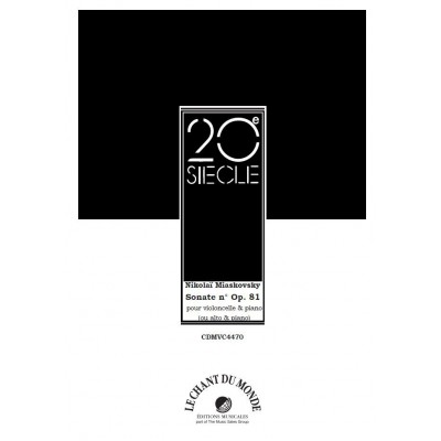 Miaskovsky N. - Sonate N 2 Op. 81 - Violoncelle