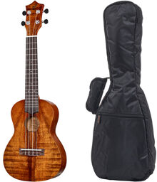 Hawaii Koa Concert Ukul w/Bag Natural Light Gloss