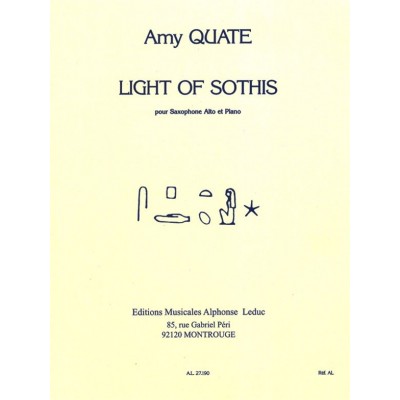 Light of Sothis for Alto Saxophone and Piano