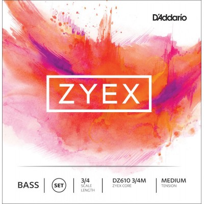 3/4 Cordes Contrebasse Zyex Medidum