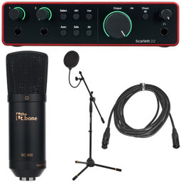Scarlett 2i2 4th Gen. Mic Bund Noir