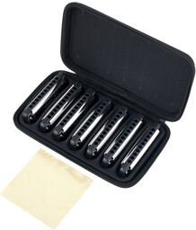 Woogie Blues Harmonica 7-SET Argent