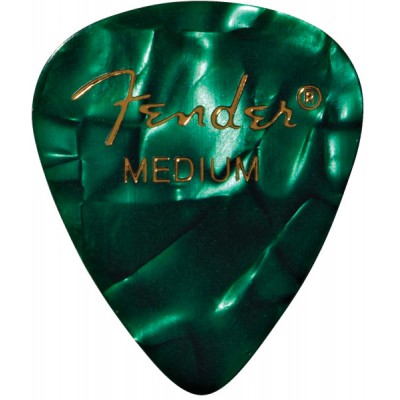 Premium Celluloid 351 Shape Picks, Medium, Green Moto La Piece
