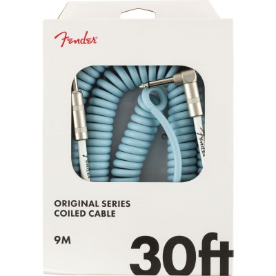 Original Coil Cable STRAIGHT-angle 30' Daphne Blue