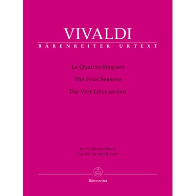 Vivaldi Onio - Les 4 Saisons, Op.8, Nr. 1-4 - Violon, Corde, Basse Continue