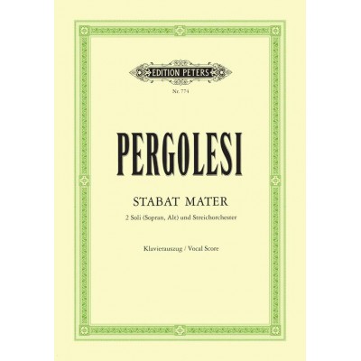 Pergolesi Giovanni Battista - Stabat Mater - Vocal Score