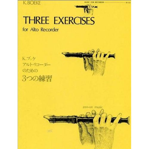 Music Boeke Kees - Three Exercises- Flute A Bec Alto
