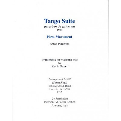 Piazzolla Astor - Tango Suite 1er Mouvement - 2 Guitares