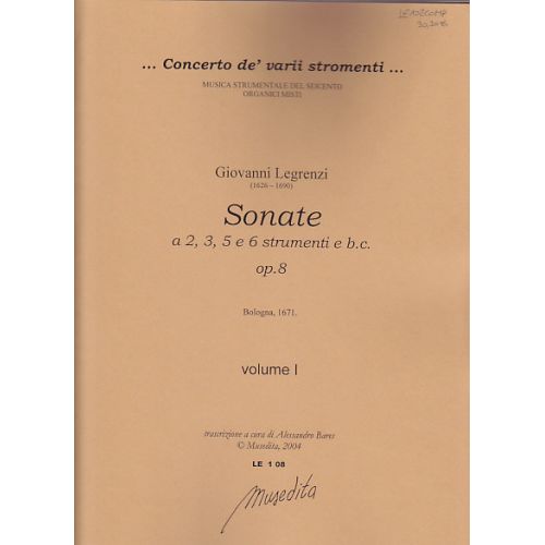 Legrenzi Giovanni - Sonate Op.8