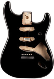 Body Alder Strat VIN BR BLK Noir