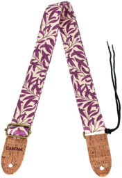 Ukulele Strap Mauve Leaves Veg Mauve Leaves