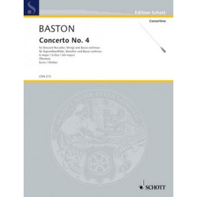 Baston John - Concerto No.4 G Major - Score