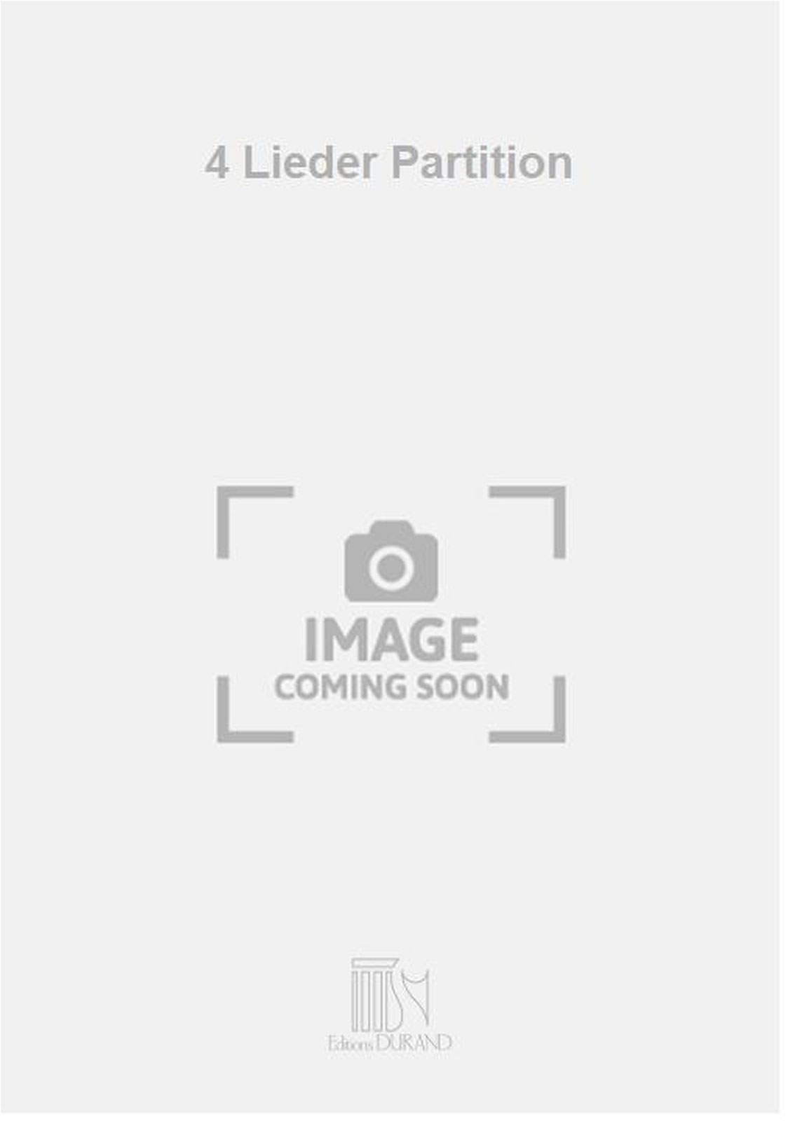 4 Lieder Partition