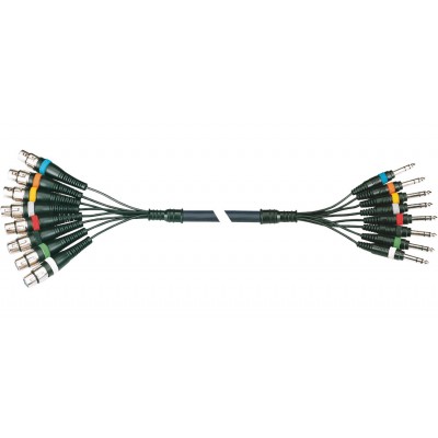 Octopaire 8 Jack Stéréo 8 XLR Fem. 3 M