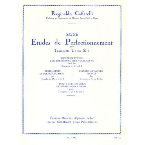 Caffarelli - 16 Etudes De Perfectionnement Pour Trompette Ut Ou Si B