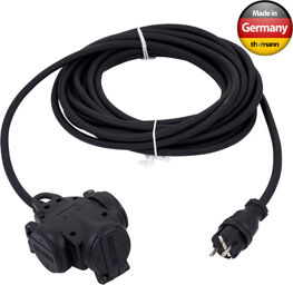 Extension 3-Fold 10m 2,5mm² noir