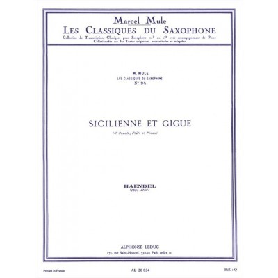 Sicilienne Et Gigue