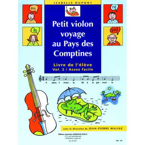 Dupont / Wallez - Petit Violon Voyage Au Pays Des Comptines Vol.2 (eleve)