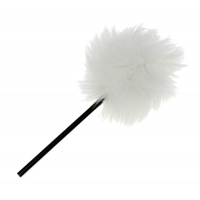 209W - Batte Fourrure Blanche - Tige Noir