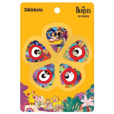 Pack 10 Beatles Pick Yellow Submarine Souple Thin