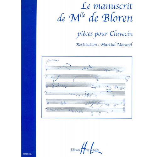 Manuscrit De Mlle De Bloren - Clavecin
