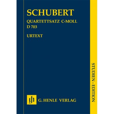 Schubert F. - Mouvement Pour Quatuor A Cordes En Ut Mineur D 703 - Score