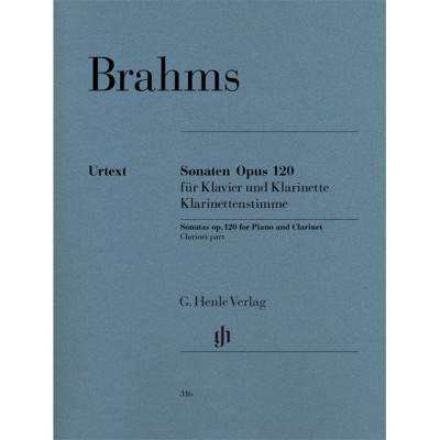 Brahms - Sonates Pour Piano et Clarinettete (ou Alto) Op. 120/1 U. 2 - Piano et Alto (clarinette)
