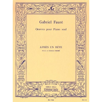 Après Un Rêve pour piano seul
