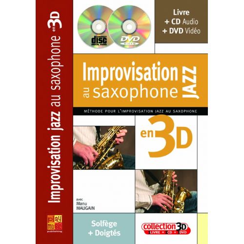 Maugain Manu - Impro Jazz En 3D + CD + DVD - Saxophone Mib