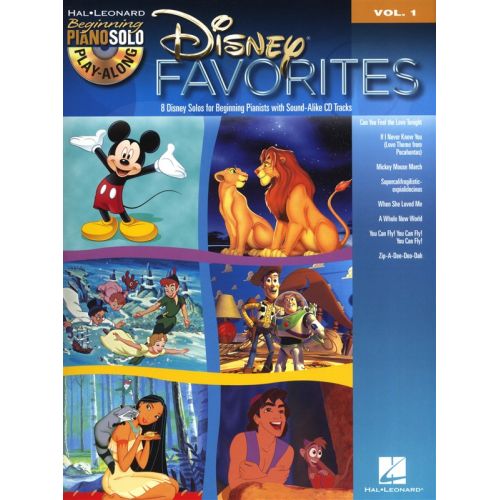 Piano Solo Play Along Volume 1 Disney Favorites + CD - Piano Solo